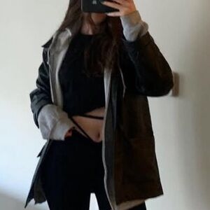 Women's Black faux leather jacket Jacket